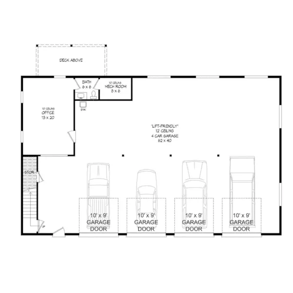 Modern House Plan First Floor - 142D-7618 - Shop House Plans and More