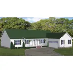 Ranch House Plan Front of House 143D-0001