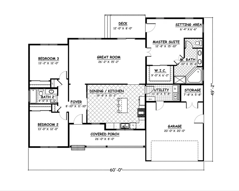 Traditional House Plan First Floor - 143D-0002 - Shop House Plans and More