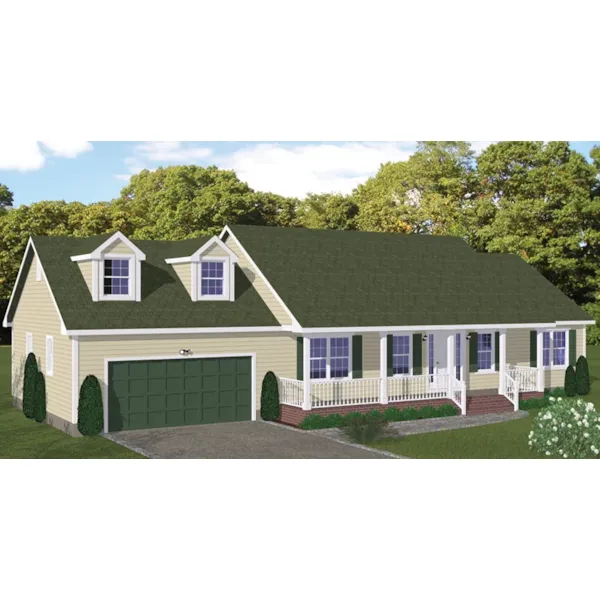 Traditional House Plan Front of Home - Valleygate Country Ranch Home 143D-0003 - Shop House Plans and More