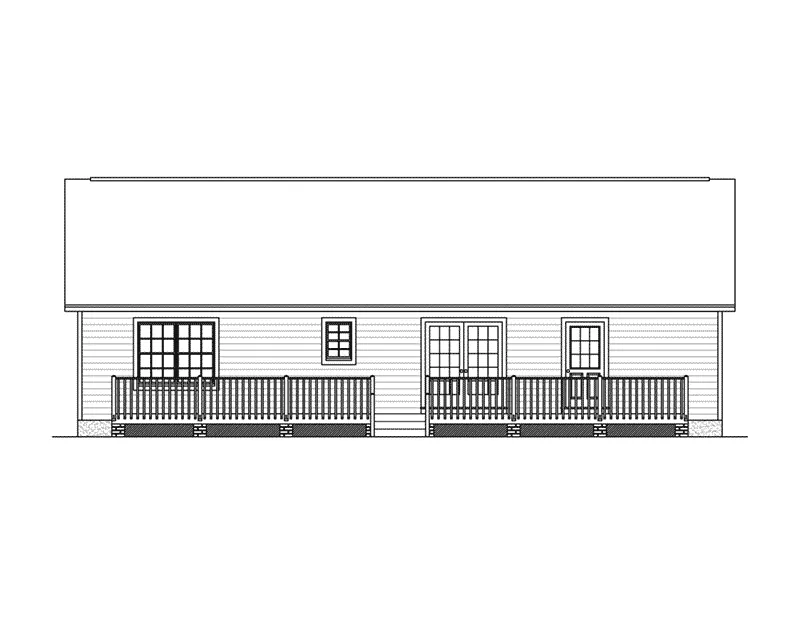 Country House Plan Rear Elevation - Mobley Country Ranch Home 143D-0005 - Shop House Plans and More