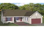 Tudor House Plan Front of Home - Jeffries Park Ranch Home 143D-0007 - Search House Plans and More