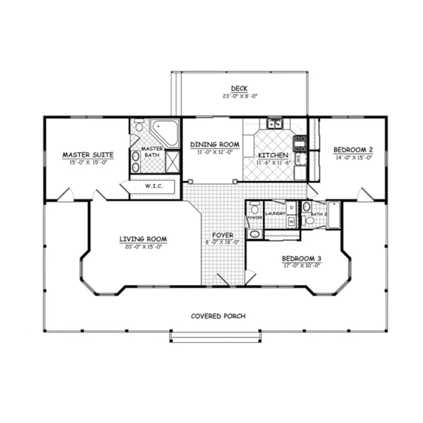 Country House Plan First Floor - Hyatts Farm Country Home 143D-0008 - Search House Plans and More