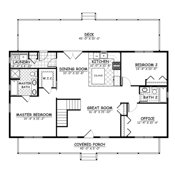 Farmhouse Plan First Floor - 143D-0009 - Shop House Plans and More