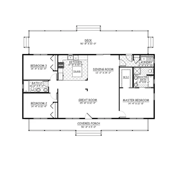 Traditional House Plan First Floor - Hominy Country Home 143D-0010 - Search House Plans and More