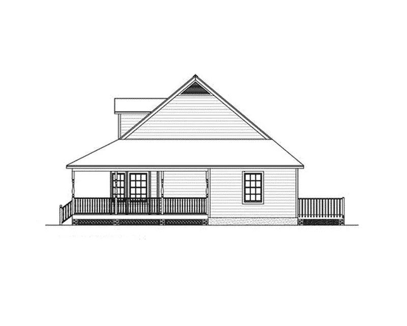 Lowcountry House Plan Right Elevation - Gerianne Country Ranch Home 143D-0011 - Search House Plans and More