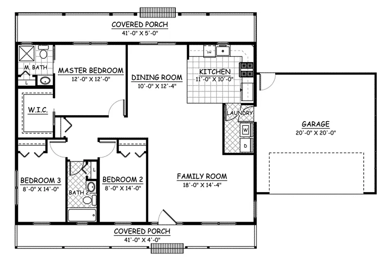 Country House Plan First Floor - 143D-0012 - Shop House Plans and More