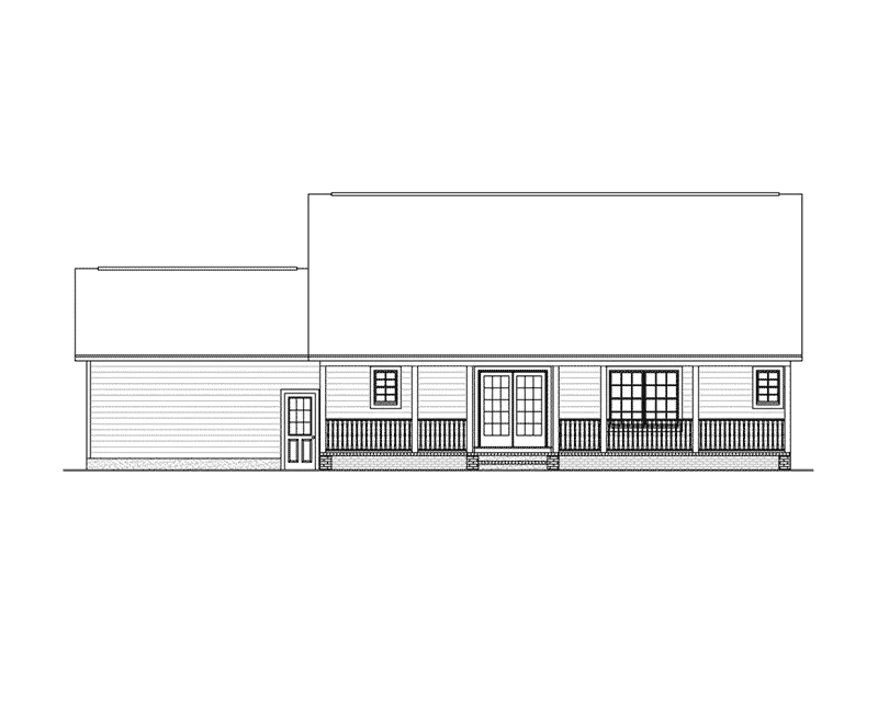 Country House Plan Rear Elevation - 143D-0012 - Shop House Plans and More