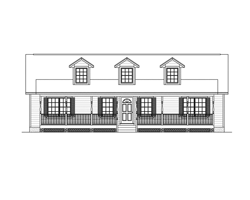 Ranch House Plan Front Elevation - Westleigh Country Home 143D-0014 - Shop House Plans and More