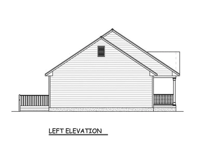 Traditional House Plan Left Elevation - 143D-0015 - Shop House Plans and More