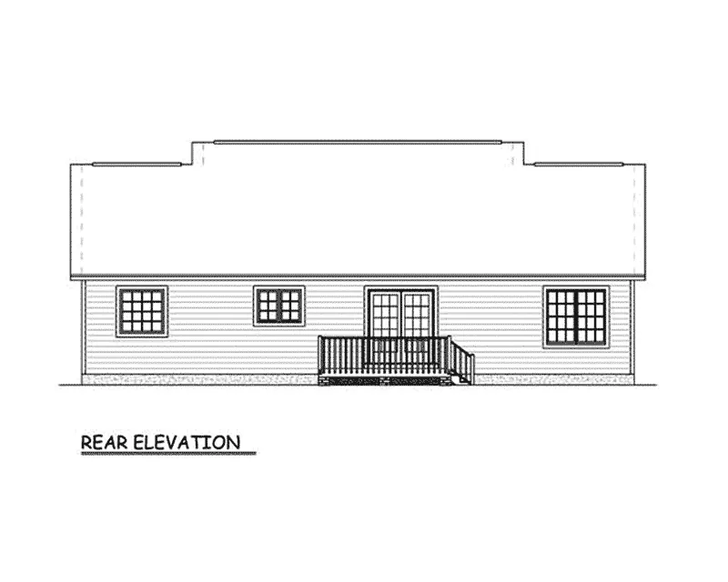 Traditional House Plan Rear Elevation - 143D-0015 - Shop House Plans and More