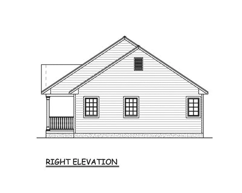 Traditional House Plan Right Elevation - 143D-0015 - Shop House Plans and More