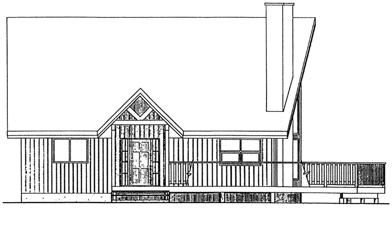 Vacation House Plan Left Elevation - Keystone Trail A-Frame Home 144D-0001 - Search House Plans and More