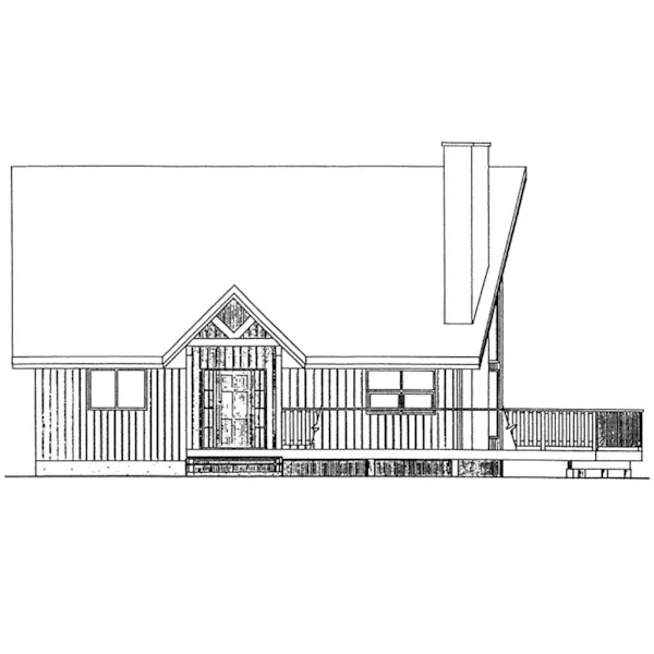 Rustic House Plan Left Elevation - Keystone Trail A-Frame Home 144D-0001 - Search House Plans and More