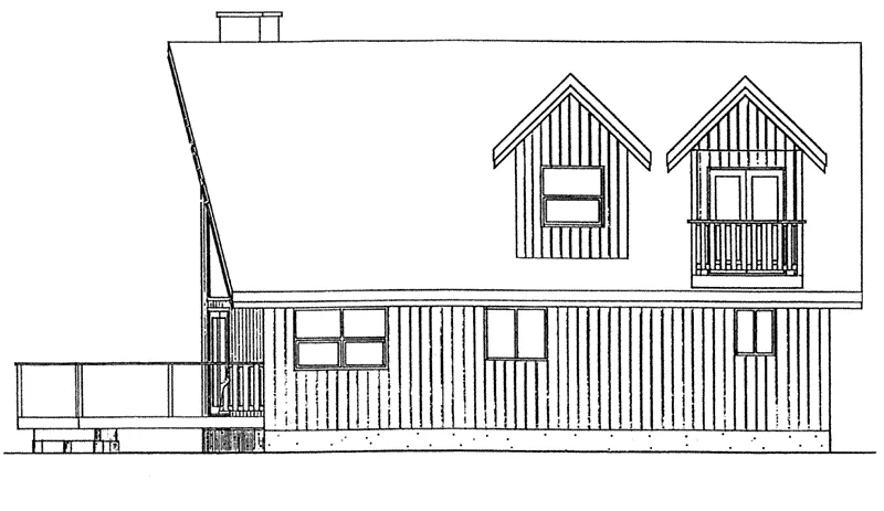 A-Frame House Plan Right Elevation - Keystone Trail A-Frame Home 144D-0001 - Search House Plans and More