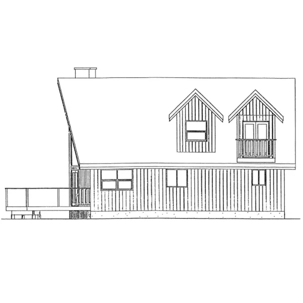 Rustic House Plan Right Elevation - Keystone Trail A-Frame Home 144D-0001 - Search House Plans and More