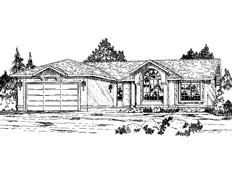 Traditional House Plan Front Image of House - 144D-0002 - Shop House Plans and More