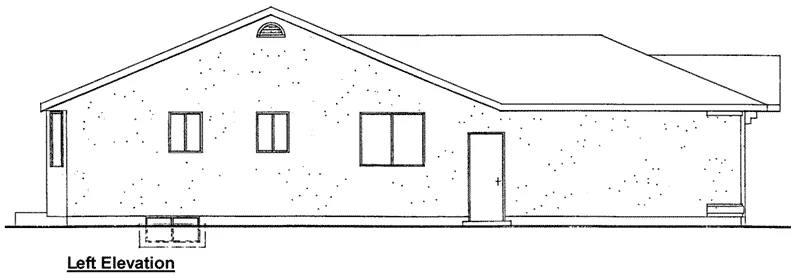 Traditional House Plan Left Elevation - 144D-0002 - Shop House Plans and More