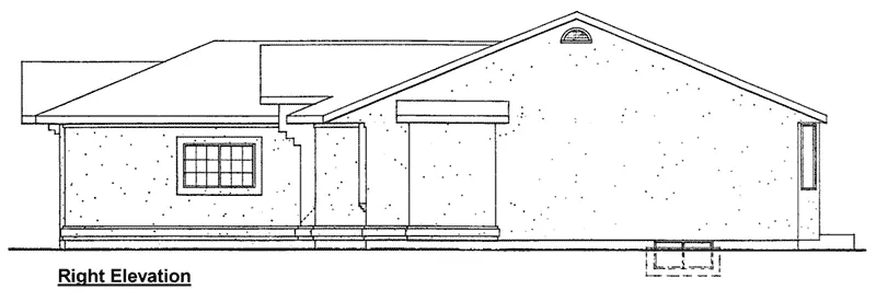 Ranch House Plan Right Elevation - 144D-0002 - Shop House Plans and More