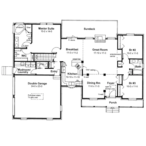 Country House Plan First Floor - 144D-0003 - Shop House Plans and More