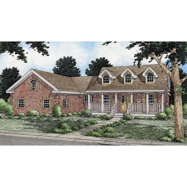 Country House Plan Front of Home - 144D-0003 - Shop House Plans and More