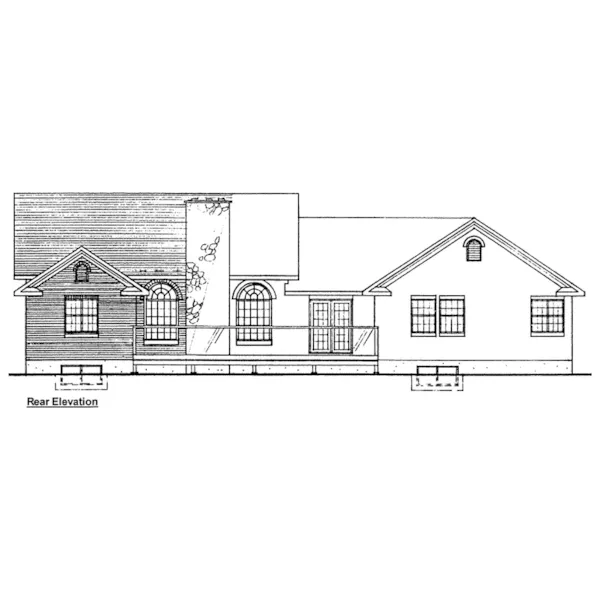 Country House Plan Rear Elevation - 144D-0003 - Shop House Plans and More