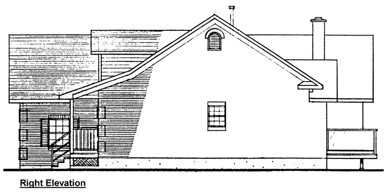 Country House Plan Right Elevation - 144D-0003 - Shop House Plans and More