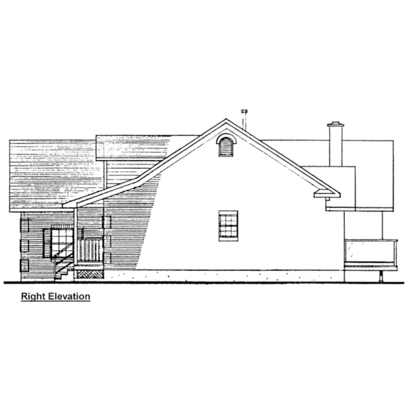 Country House Plan Right Elevation - 144D-0003 - Shop House Plans and More