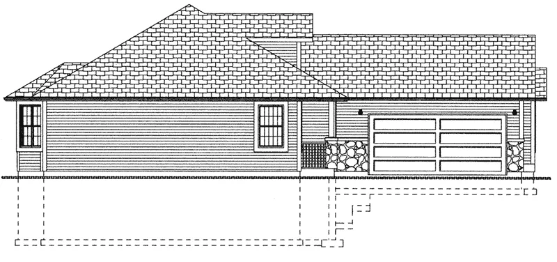 Contemporary House Plan Left Elevation - Glastonberry Ranch Home 144D-0004 - Search House Plans and More