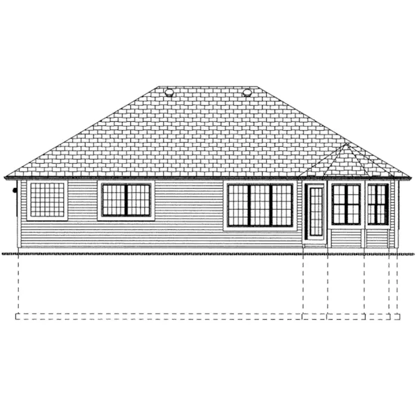 Modern House Plan Rear Elevation - Glastonberry Ranch Home 144D-0004 - Search House Plans and More