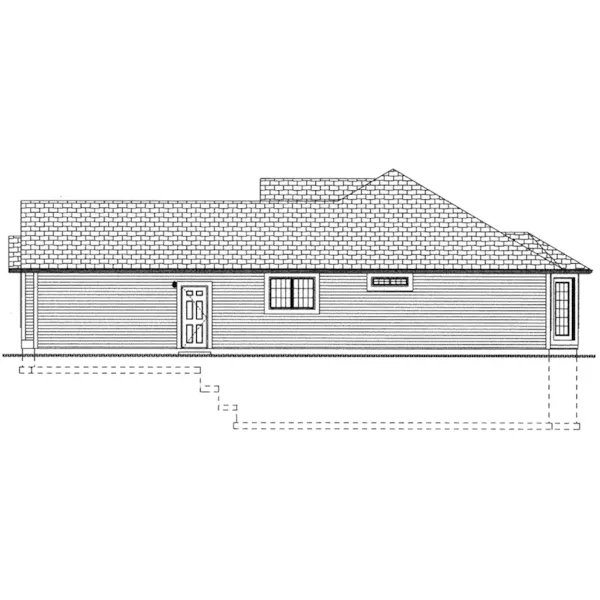 Modern House Plan Right Elevation - Glastonberry Ranch Home 144D-0004 - Search House Plans and More