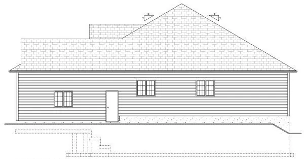 Traditional House Plan Right Elevation - Elsner Lane Country Home 144D-0005 - Search House Plans and More