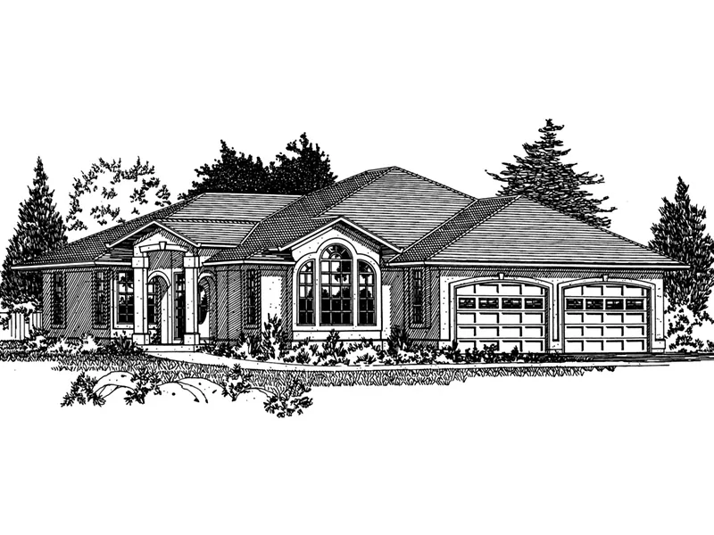 Neoclassical House Plan Front Image of House - 144D-0006 - Shop House Plans and More