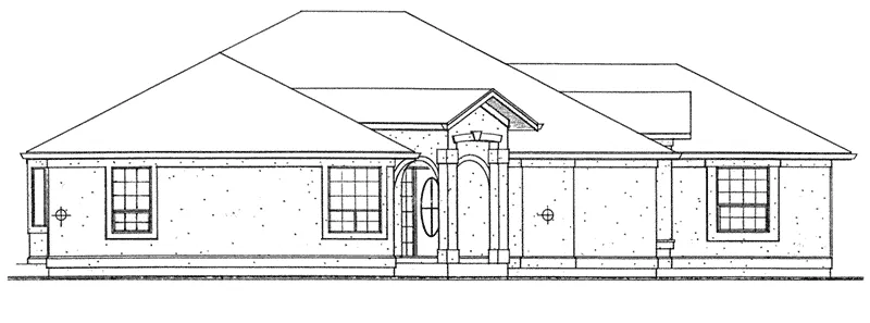 Neoclassical House Plan Left Elevation - 144D-0006 - Shop House Plans and More