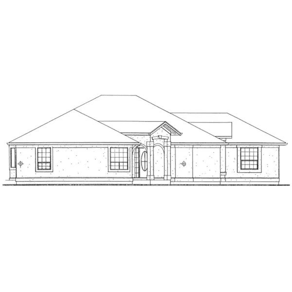 Ranch House Plan Left Elevation - 144D-0006 - Shop House Plans and More