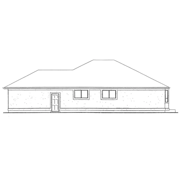 Ranch House Plan Rear Elevation - 144D-0006 - Shop House Plans and More