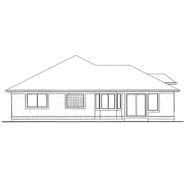 Ranch House Plan Right Elevation - 144D-0006 - Shop House Plans and More