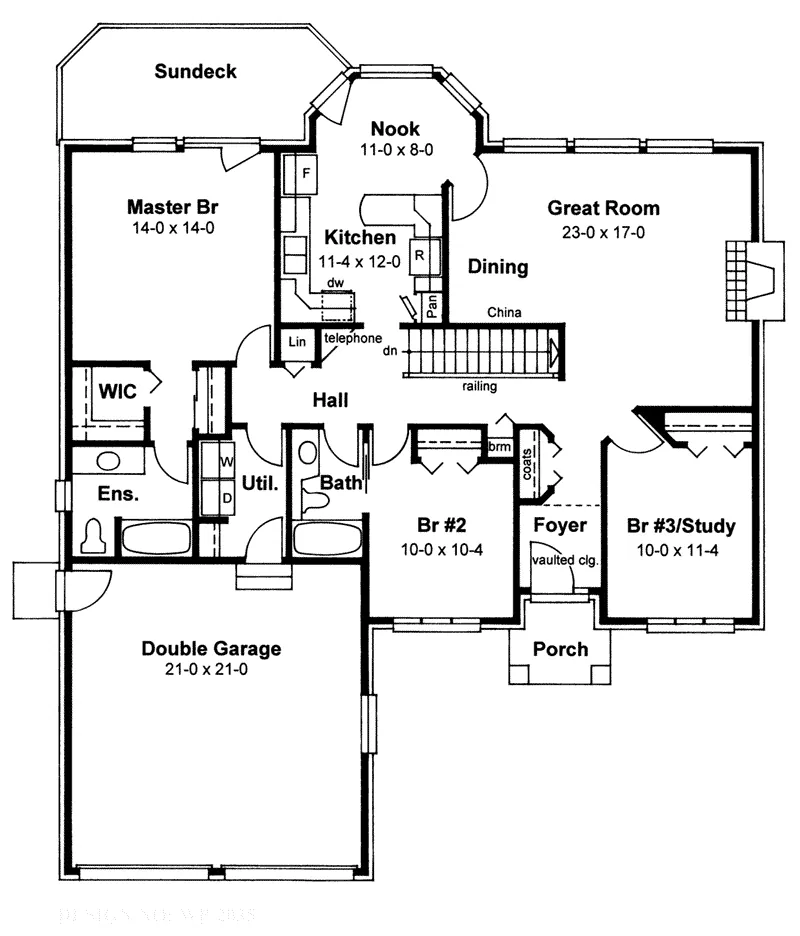 Traditional House Plan First Floor - 144D-0007 - Shop House Plans and More