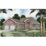 Ranch House Plan Front of House 144D-0007