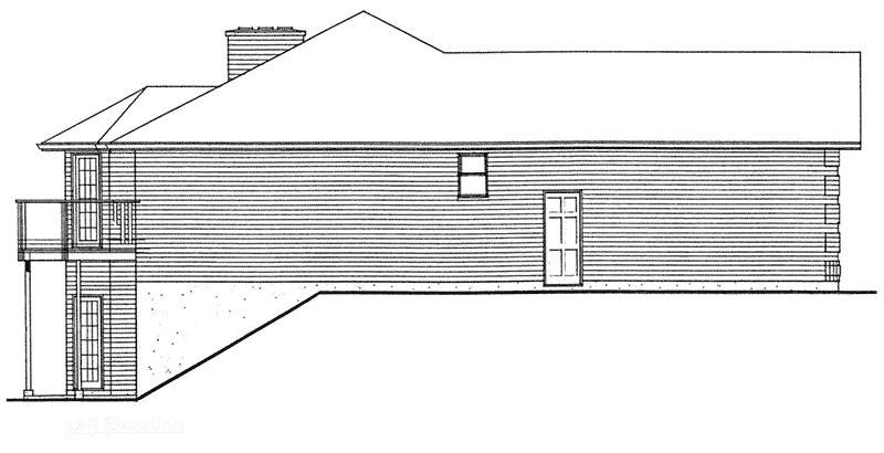 Traditional House Plan Left Elevation - 144D-0007 - Shop House Plans and More