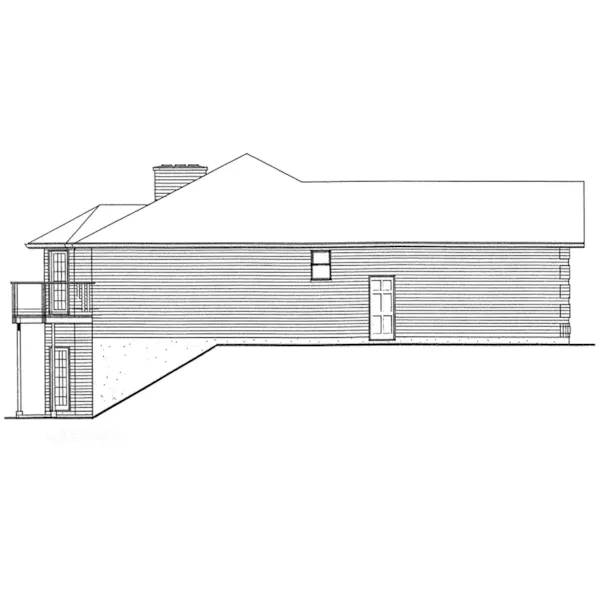 Traditional House Plan Left Elevation - 144D-0007 - Shop House Plans and More