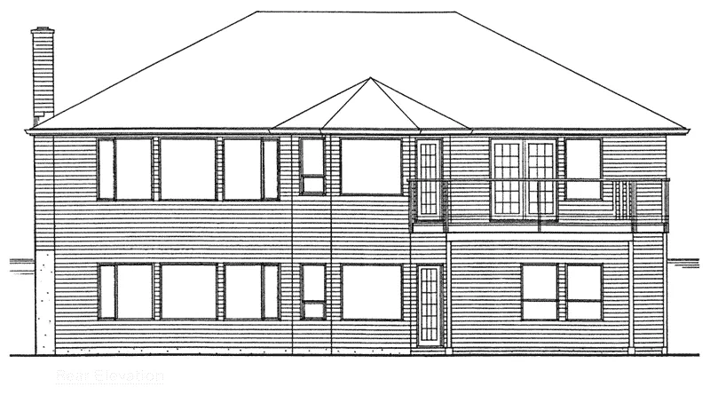 Traditional House Plan Rear Elevation - 144D-0007 - Shop House Plans and More