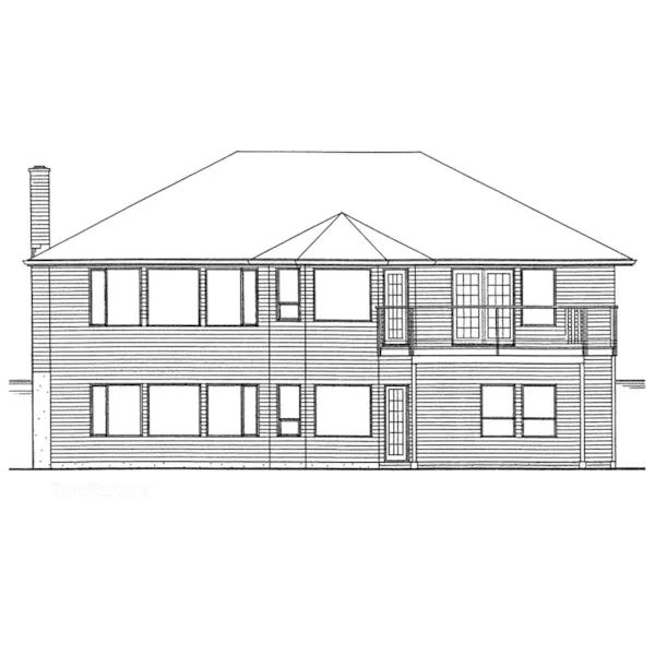 Traditional House Plan Rear Elevation - 144D-0007 - Shop House Plans and More