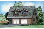 Building Plans Front of Home - Elsie Garage With Studio 144D-0008 | House Plans and More
