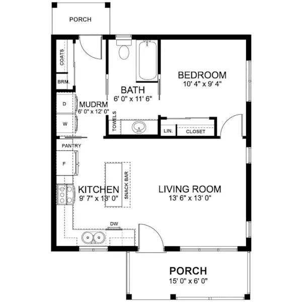 Country House Plan First Floor - Hidden Cottage Craftsman Home 144D-0013 - Search House Plans and More