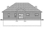 Arts & Crafts House Plan Rear Elevation - 144D-0014 - Shop House Plans and More