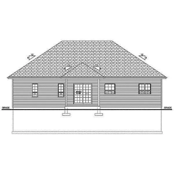 Craftsman House Plan Rear Elevation - 144D-0014 - Shop House Plans and More