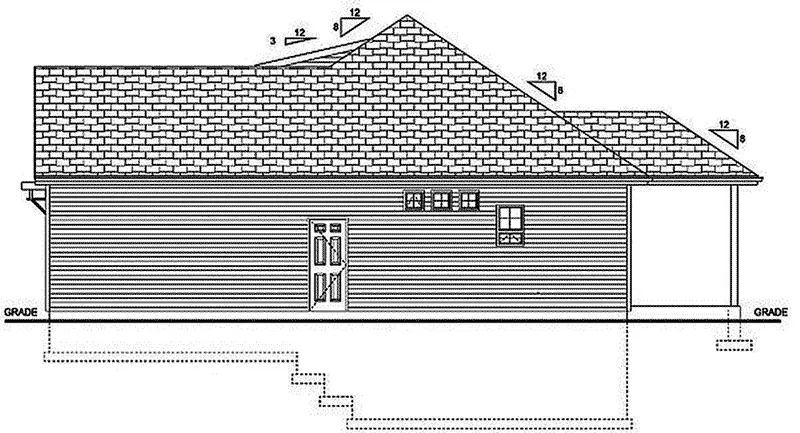 Arts & Crafts House Plan Right Elevation - 144D-0014 - Shop House Plans and More