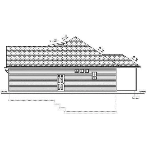 Craftsman House Plan Right Elevation - 144D-0014 - Shop House Plans and More