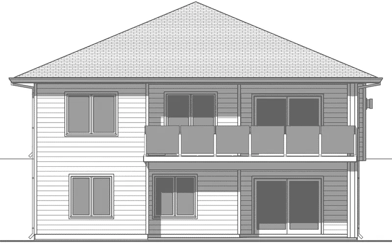 Craftsman House Plan Rear Elevation - 144D-0020 - Shop House Plans and More